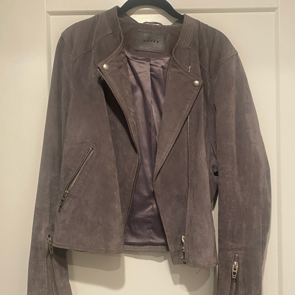 Blank NYC suede jacket Gray suede XL